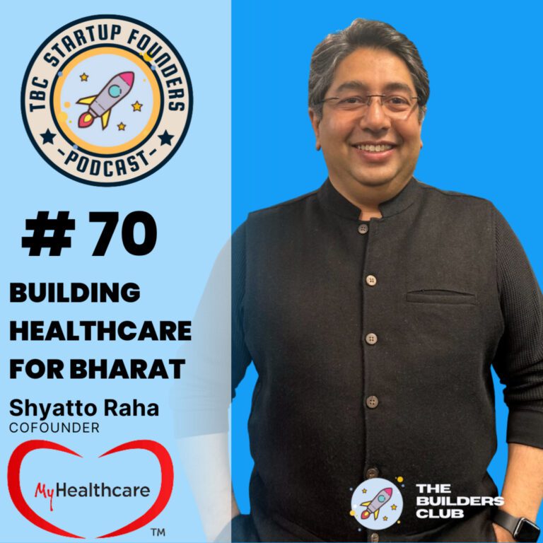 Shyatto Raha, Co-founder, MyHealthcare | Building Healthcare for Bharat | The Builders Club Startup Founders Podcast #70