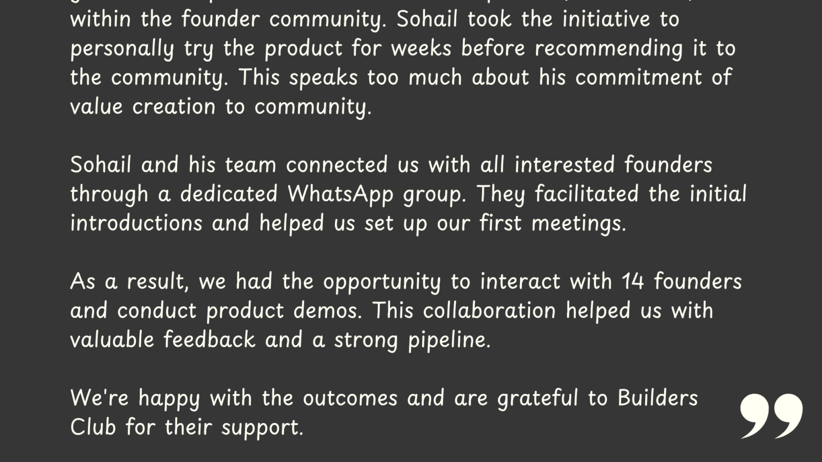 Discovery Call Testimonials